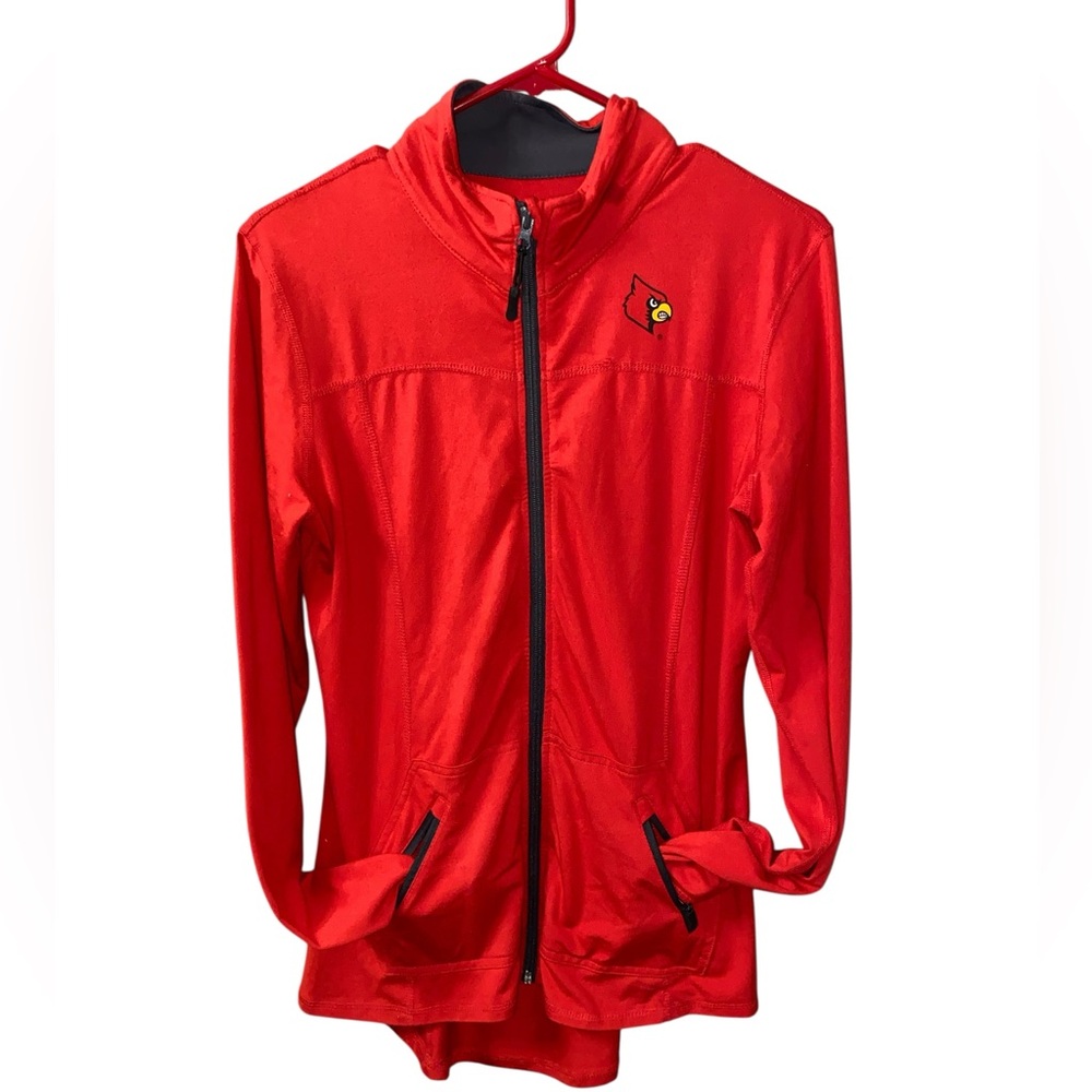 Louisville Cardinals Colosseum Zip Pockets Lightweight Women’s Red FullZip SZ M